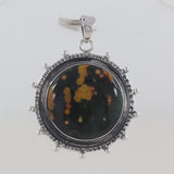 925 Sterling Silver Ocean Jasper Pendant