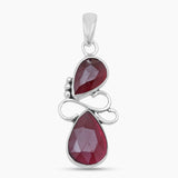 925 Sterling Silver Garnet Pendants