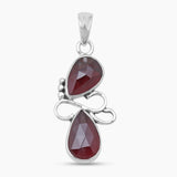 925 Sterling Silver Garnet Pendants