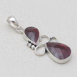 925 Sterling Silver Garnet Pendants