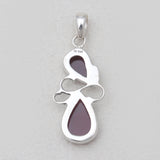 925 Sterling Silver Garnet Pendants