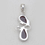 925 Sterling Silver Garnet Pendants