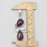 925 Sterling Silver Garnet Pendants