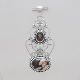 Peanut Wood Jasper Silver Pendants