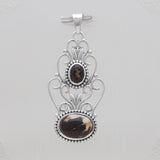 Peanut Wood Jasper Silver Pendants