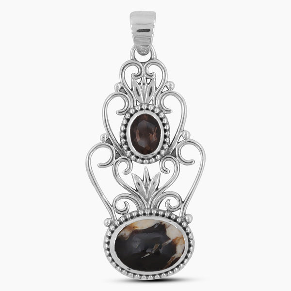 Peanut Wood Jasper Silver Pendants