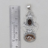 Peanut Wood Jasper Silver Pendants