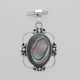 925 Sterling Silver Abalone Shell Pendants