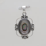 925 Sterling Silver Abalone Shell Pendants