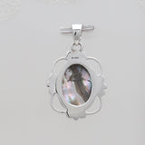 925 Sterling Silver Abalone Shell Pendants