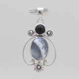 925 Sterling Silver Dendritic Opal Pendants