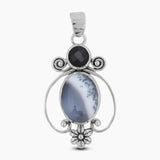 925 Sterling Silver Dendritic Opal Pendants