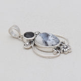 925 Sterling Silver Dendritic Opal Pendants