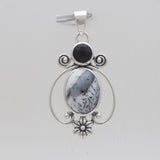 925 Sterling Silver Dendritic Opal Pendants