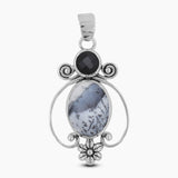 925 Sterling Silver Dendritic Opal Pendants
