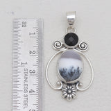 925 Sterling Silver Dendritic Opal Pendants