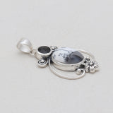 925 Sterling Silver Dendritic Opal Pendants