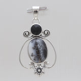 925 Sterling Silver Dendritic Opal Pendants