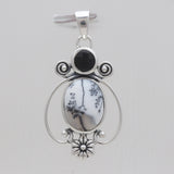925 Sterling Silver Dendritic Opal Pendants