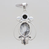 925 Sterling Silver Dendritic Opal Pendants
