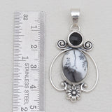 925 Sterling Silver Dendritic Opal Pendants