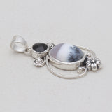 925 Sterling Silver Dendritic Opal Pendants