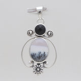 925 Sterling Silver Dendritic Opal Pendants