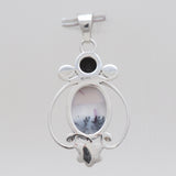 925 Sterling Silver Dendritic Opal Pendants