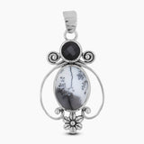 925 Sterling Silver Dendritic Opal Pendants