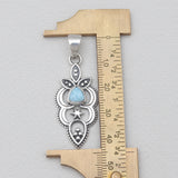 925 Sterling Silver Blue Topaz Pendants