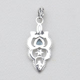 925 Sterling Silver Blue Topaz Pendants