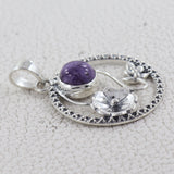 925 Starling Silver Charoite Pendant