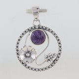 Charoite Gemstone 925 Silver Pendant