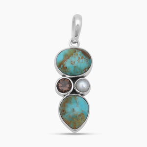 925 Sterling Silver Boulder Turquoise Pendants