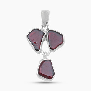 925 Sterling Silver Garnet Pendants