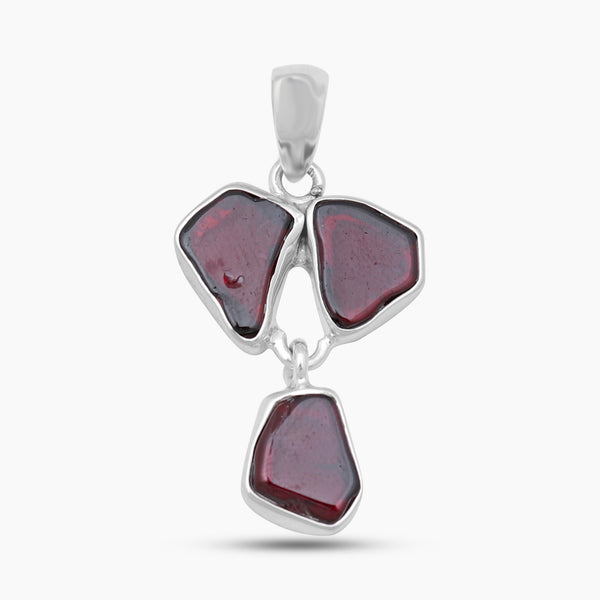 925 Sterling Silver Garnet Pendants