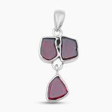 925 Sterling Silver Garnet Pendants