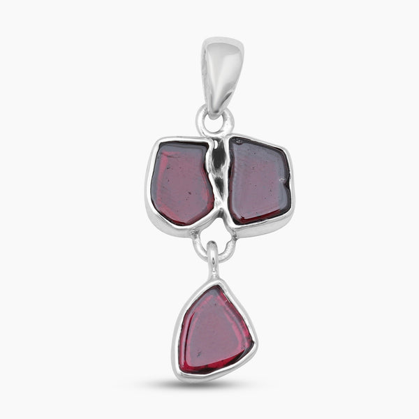 925 Sterling Silver Garnet Pendants