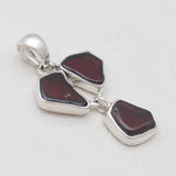 925 Sterling Silver Garnet Pendants