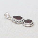 925 Sterling Silver Garnet Pendants