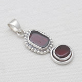925 Sterling Silver Garnet Pendants