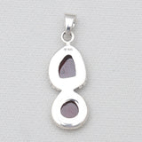 925 Sterling Silver Garnet Pendants
