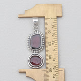 925 Sterling Silver Garnet Pendants