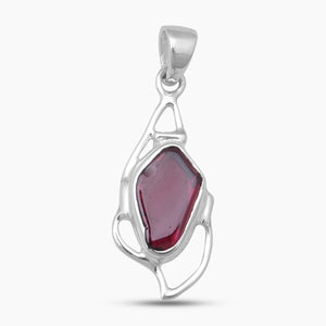 925 Sterling Silver Garnet Pendants