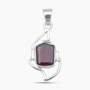 925 Sterling Silver Garnet Pendants