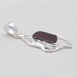 925 Sterling Silver Garnet Pendants