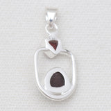 925 Sterling Silver Garnet Pendants