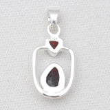 925 Sterling Silver Garnet Pendants