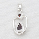 925 Sterling Silver Garnet Pendants