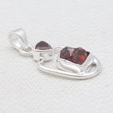 925 Sterling Silver Garnet Pendants